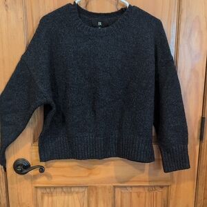 Banana Republic Black Crew Neck Sweater Cozy Knit